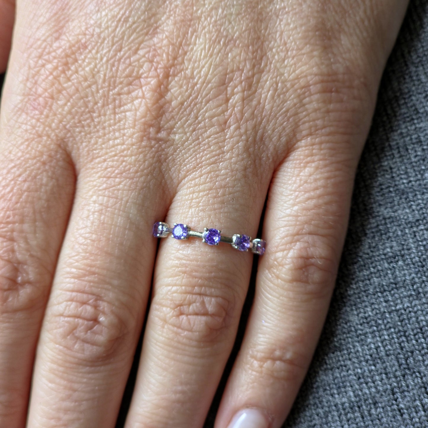 Linea Cinco Ring – Purple Sapphire