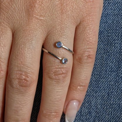 Forma Bypass Ring – Light Blue Aquamarine
