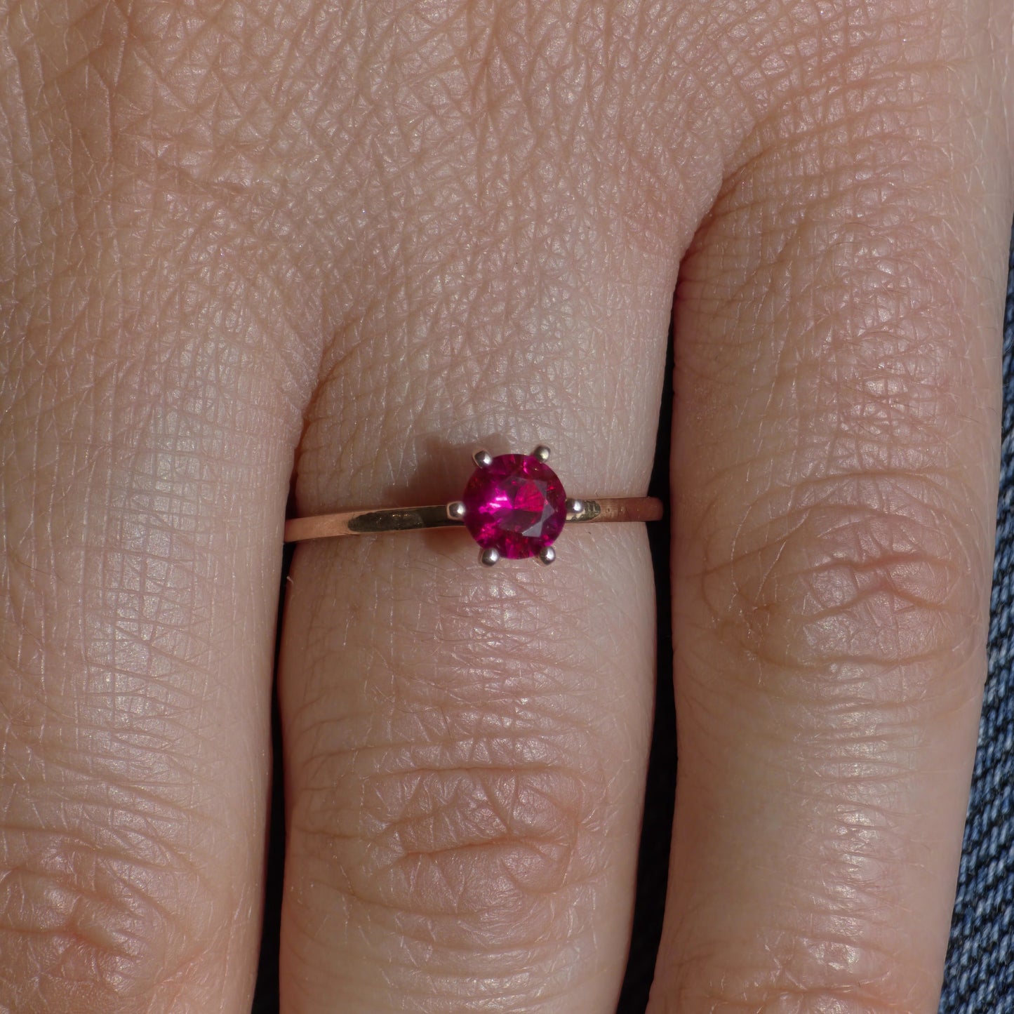 Juno Solitaire Ring – Red Ruby