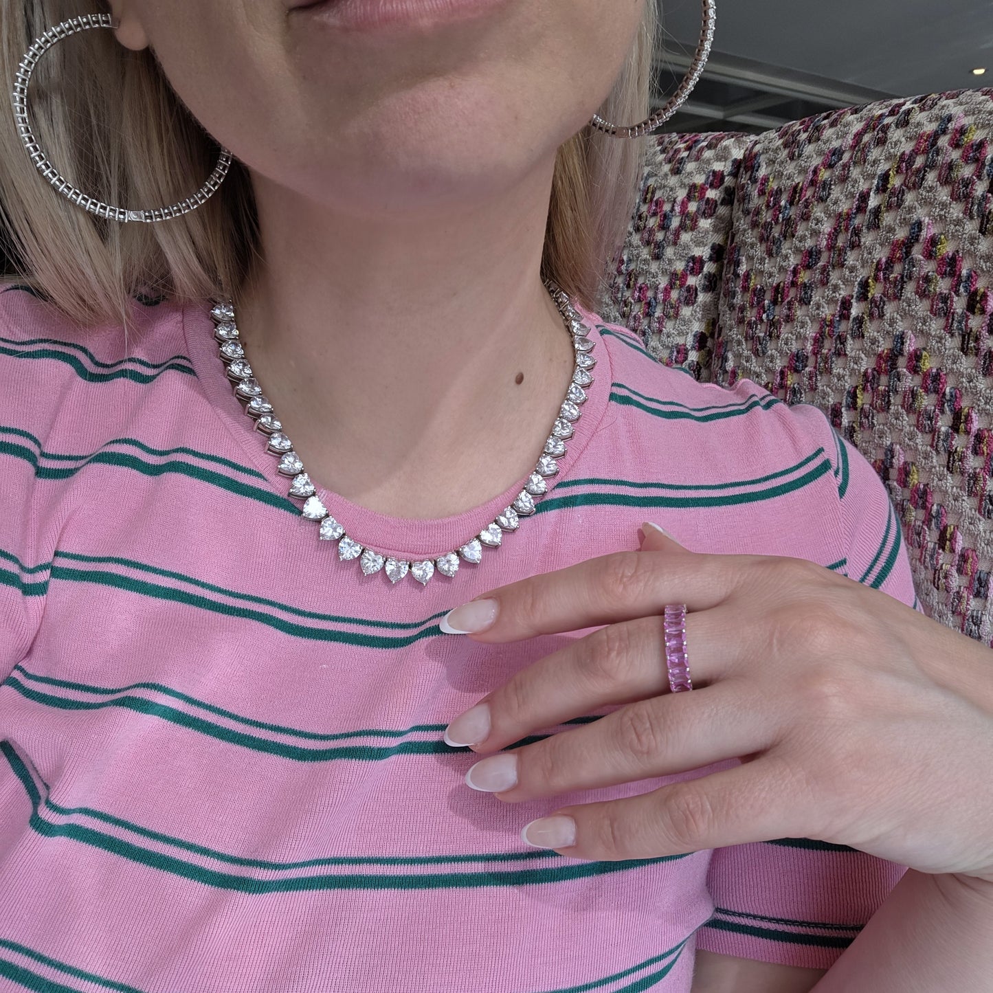 Nexus Eternity Ring – Light Pink Sapphire