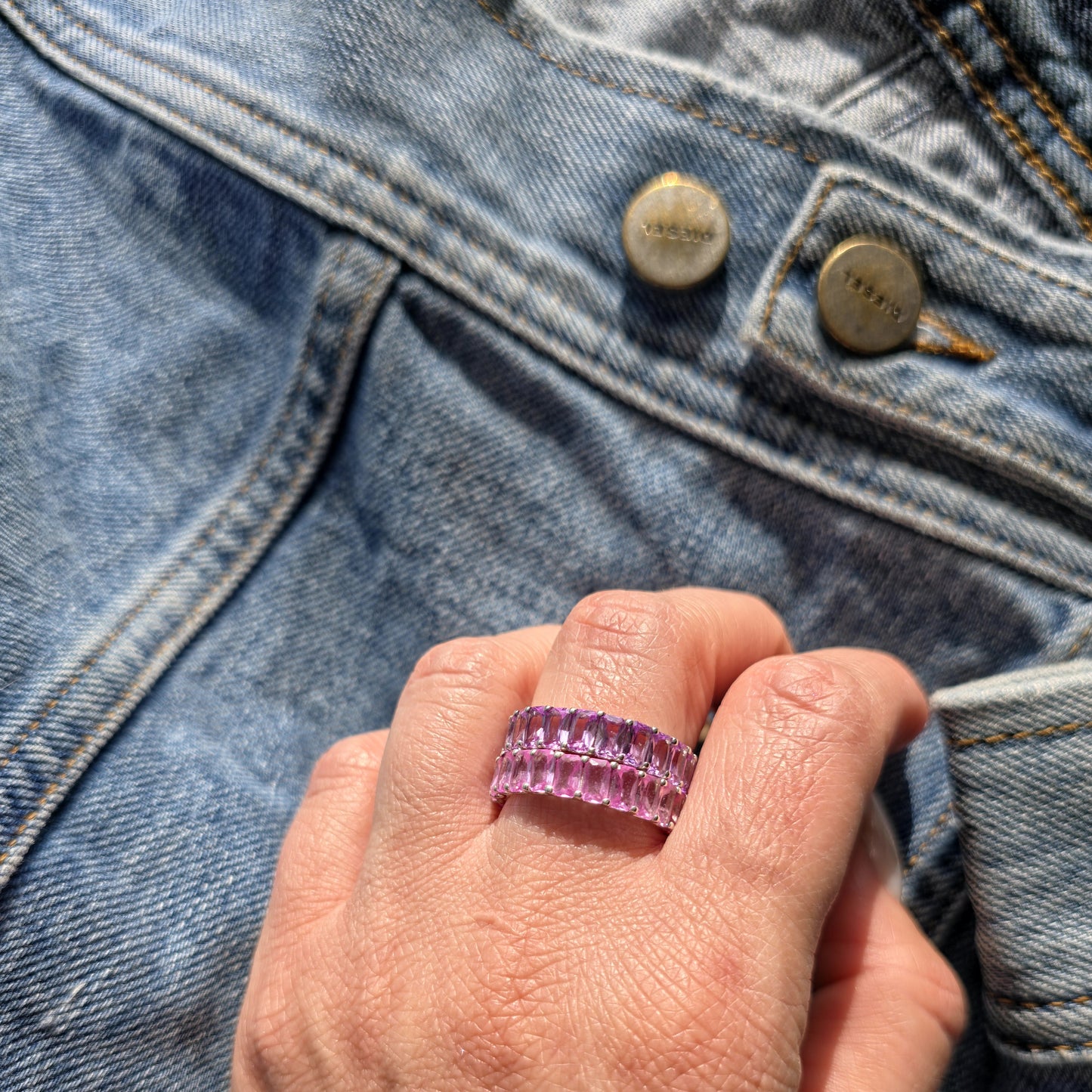 Nexus Eternity Ring – Purple Sapphire