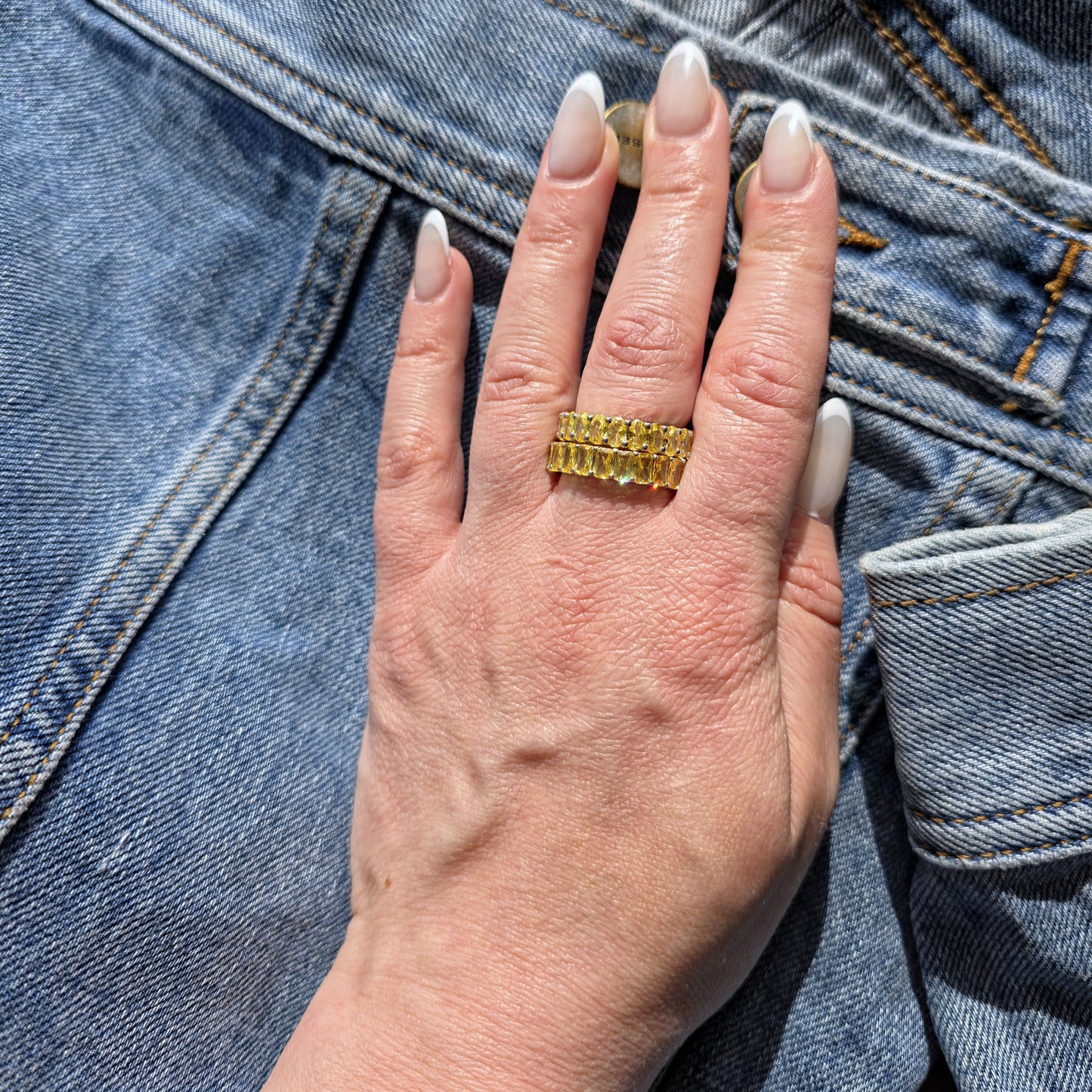 Velara Eternity Ring – Yellow Sapphire
