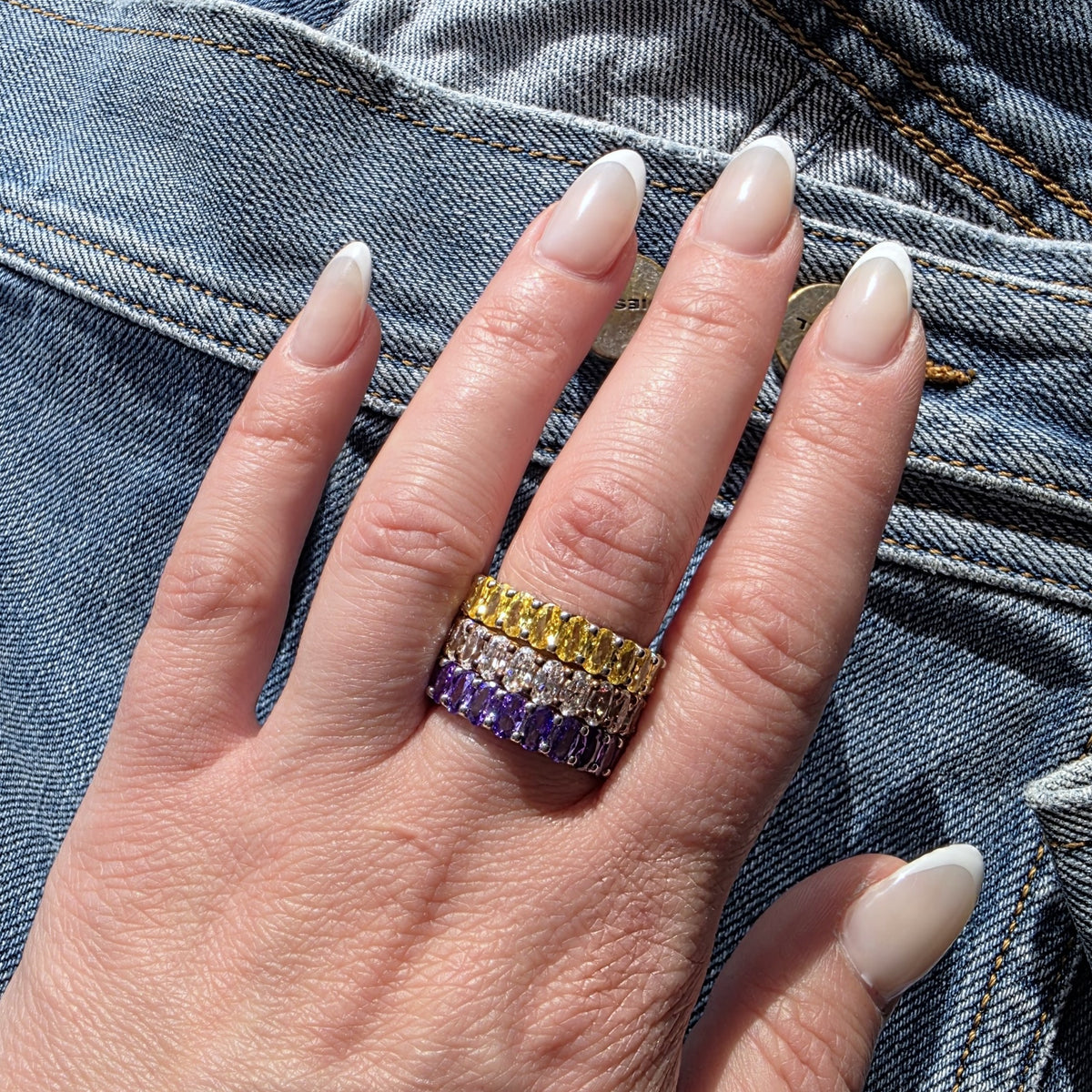Velara Eternity Ring – Zambian Green Emerald
