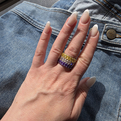 Velara Eternity Ring – Yellow Sapphire