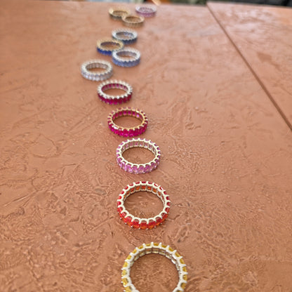 Nexus Eternity Ring – Teal Blue Spinel