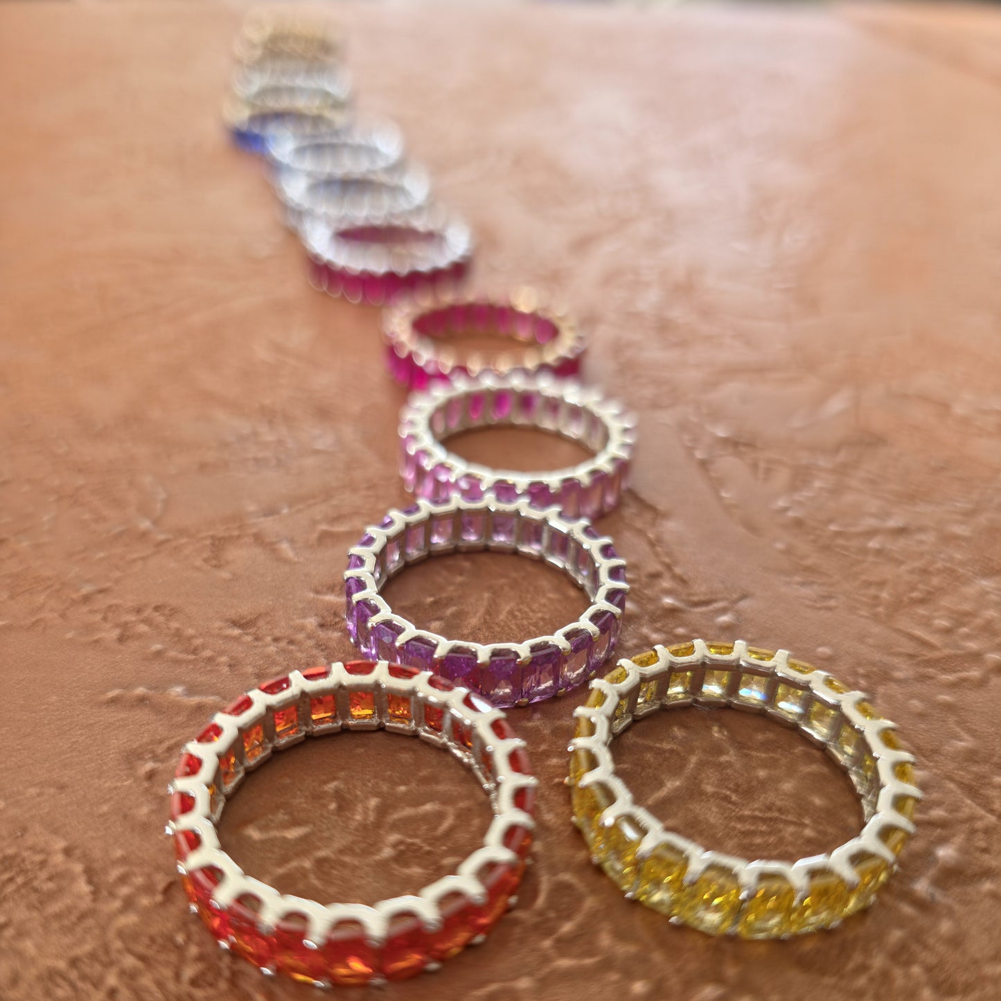Nexus Eternity Ring – Teal Blue Spinel