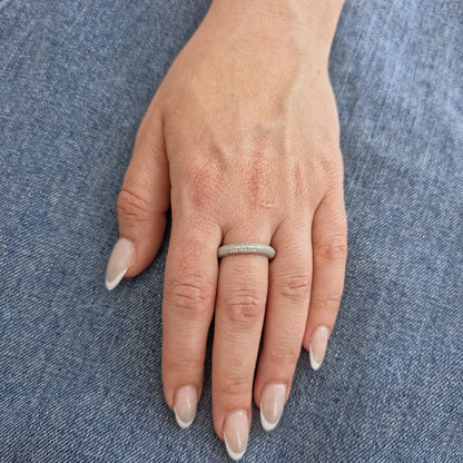 Linea Glide Midi Ring – White Diamond
