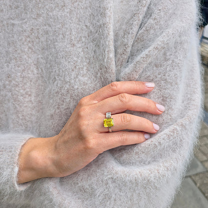 Nexus Open Ring – White Diamond