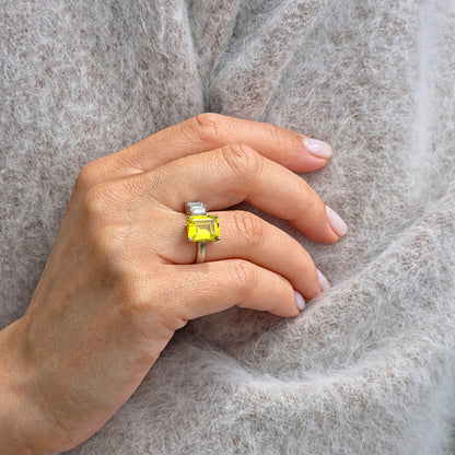Nexus Open Ring – White Diamond