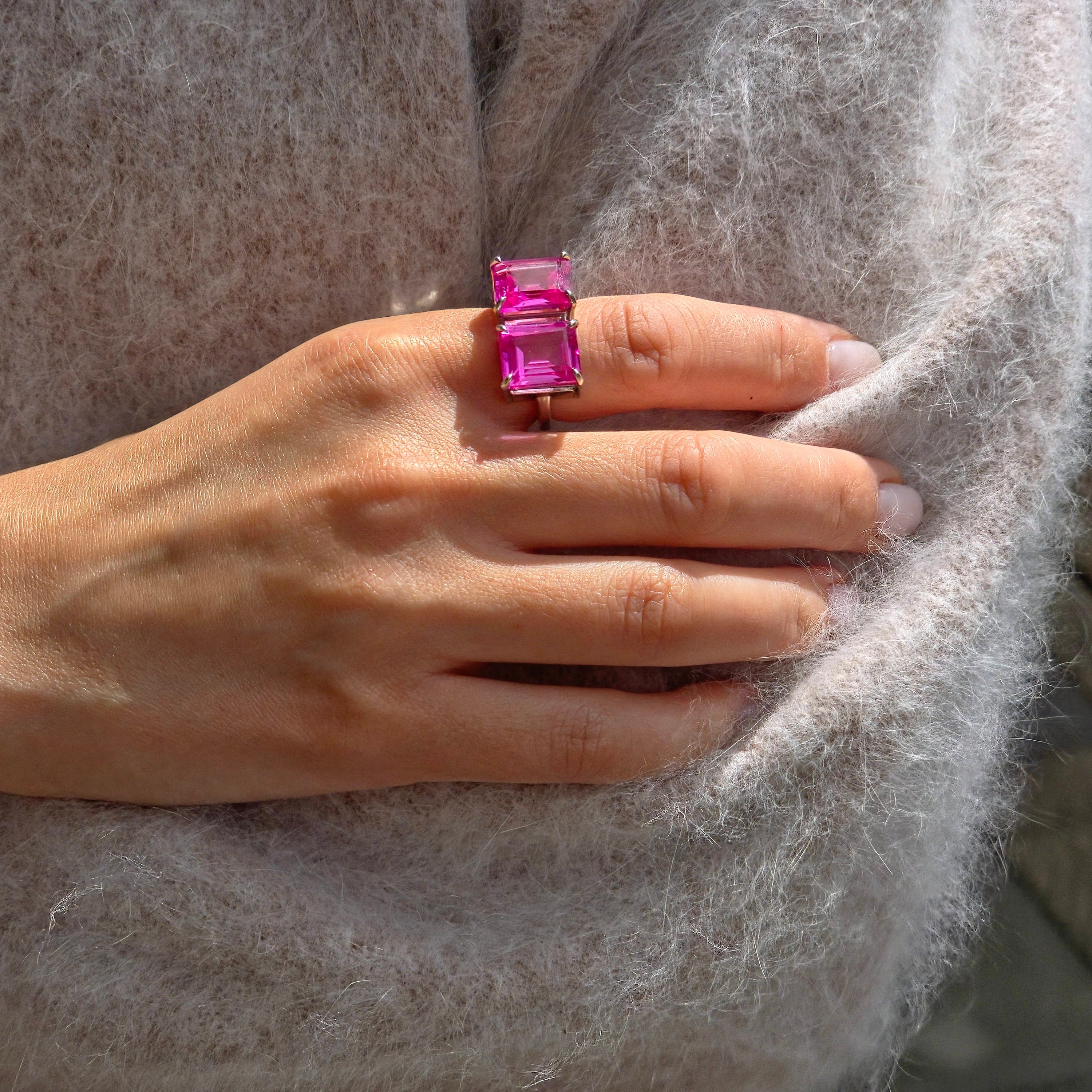 Nexus Twin Ring – White Diamond