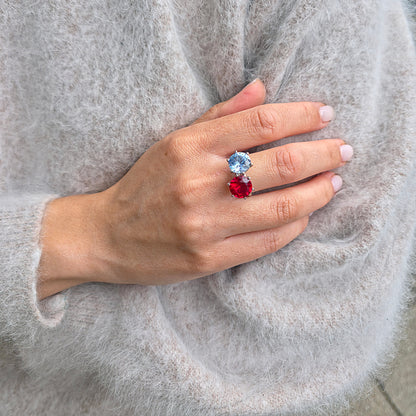 Juno Bold Solitaire Ring – Red Ruby