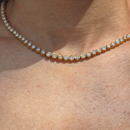 Forma Tennis Necklace 9.5ct – White Diamond