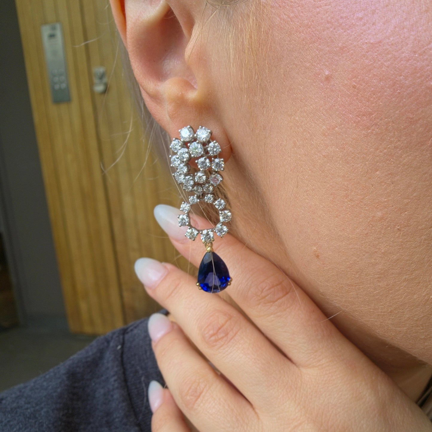 Nova Eclipse Earrings – Blue Sapphire