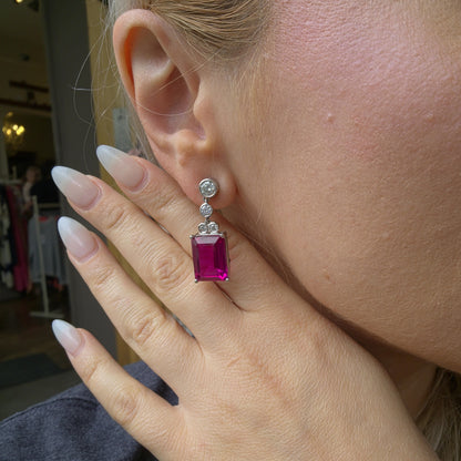 Nexus Drop Earrings – Purple Sapphire