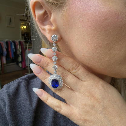 Velara Regina Earrings – Blue Sapphire