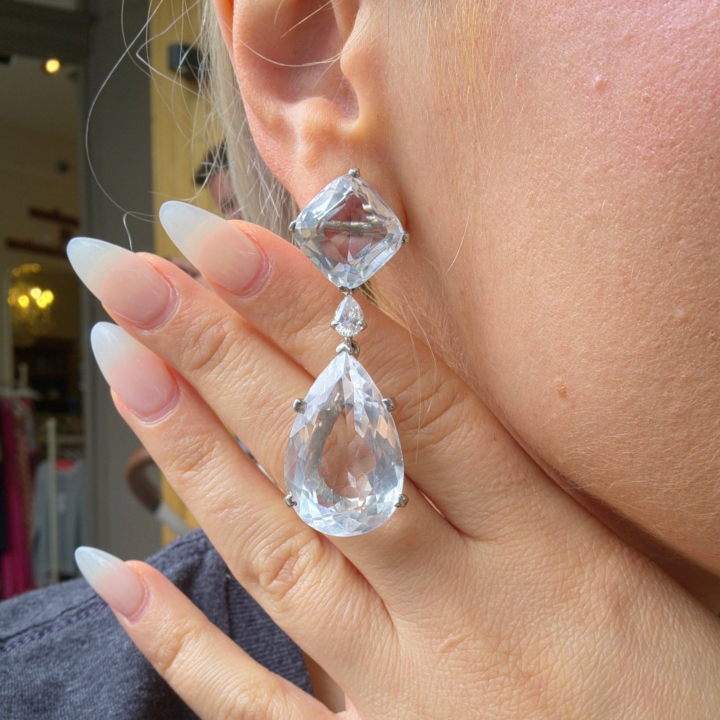 Nova Majestic Earrings – Rock Crystal