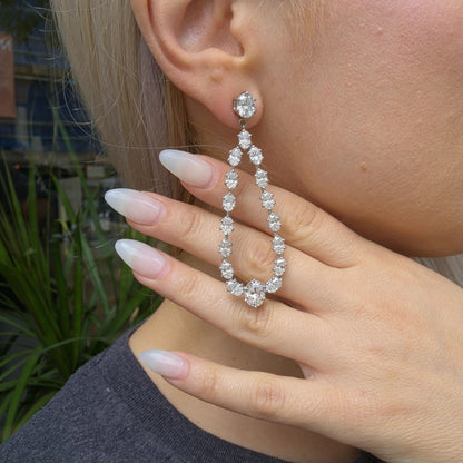 Velara Statement Earrings – White Diamond