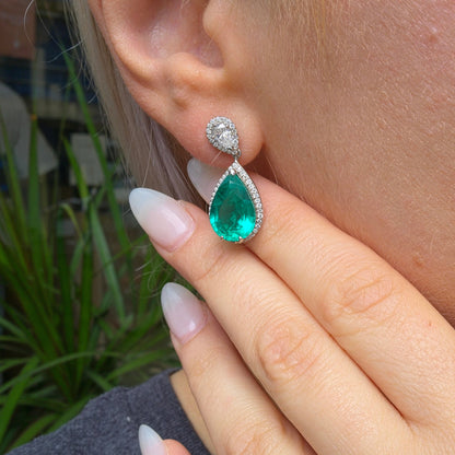 Nova Principessa Earrings – Colombian Green Emerald