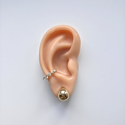 Juno Graduated Ear Cuff – Colombian Green Emerald