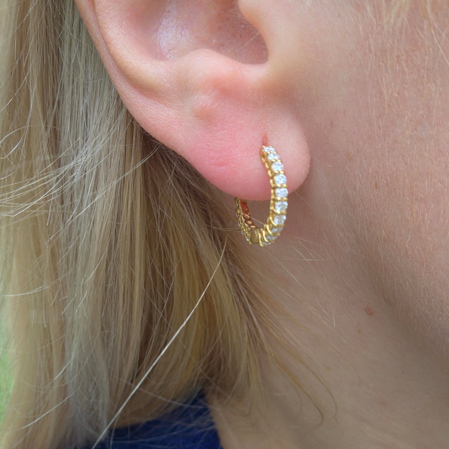 Linea Midi Hoop Earrings – Yellow Sapphire