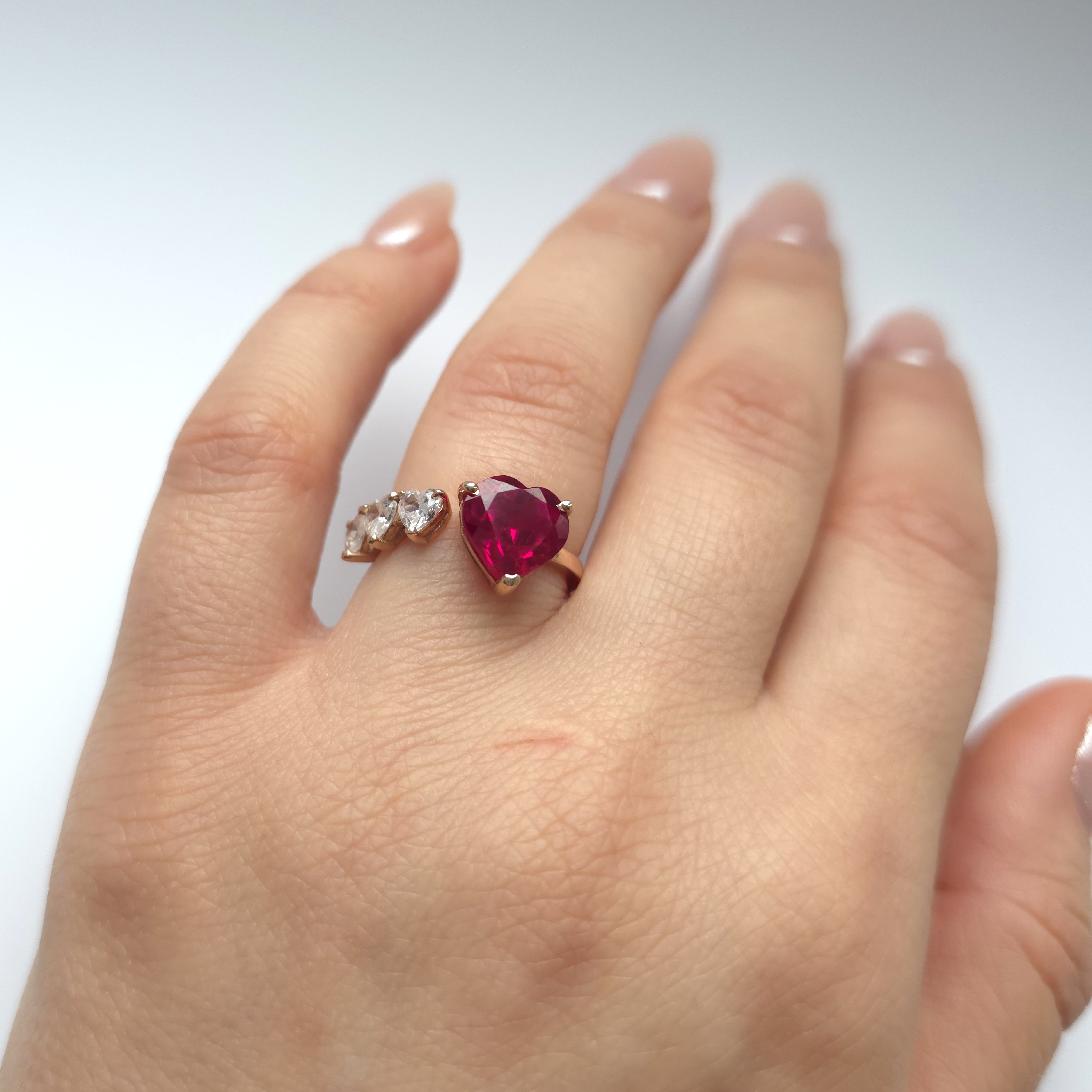 Amore Open Ring – Purple Sapphire