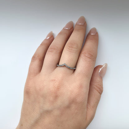 Linea V Demi Ring – Light Blue Aquamarine