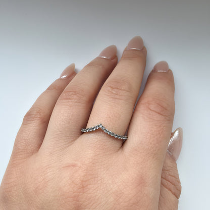 Linea V Demi Ring – Light Blue Aquamarine