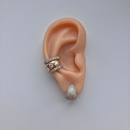 Linea Midi Ear Cuff – Orange Padparadscha Sapphire