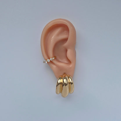 Juno Graduated Ear Cuff – Colombian Green Emerald