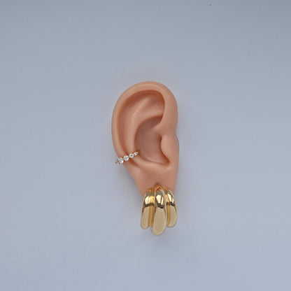 Juno Graduated Ear Cuff – Colombian Green Emerald