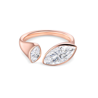 Aria Duo Marquise Ring – White Diamond