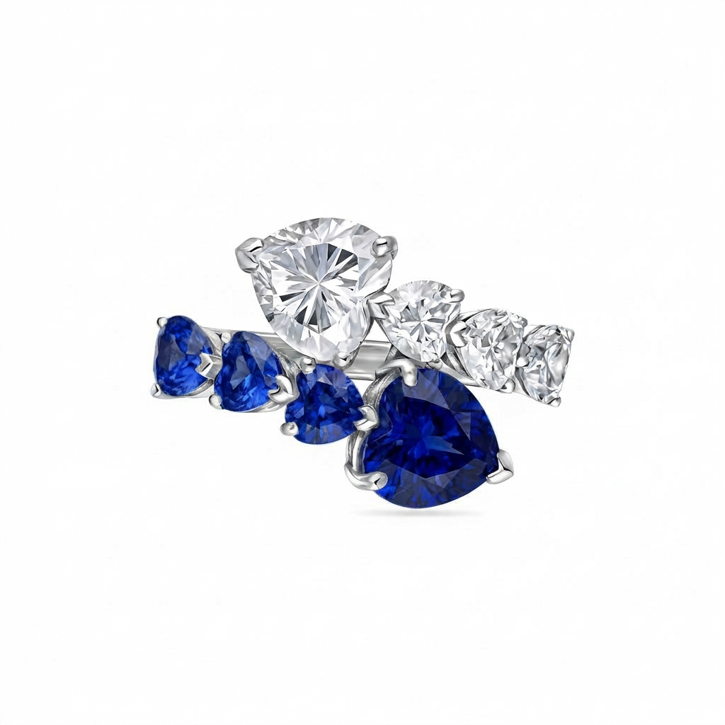Amore Twist Ring – Blue Sapphire