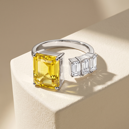 Nexus Open Ring – Yellow Sapphire