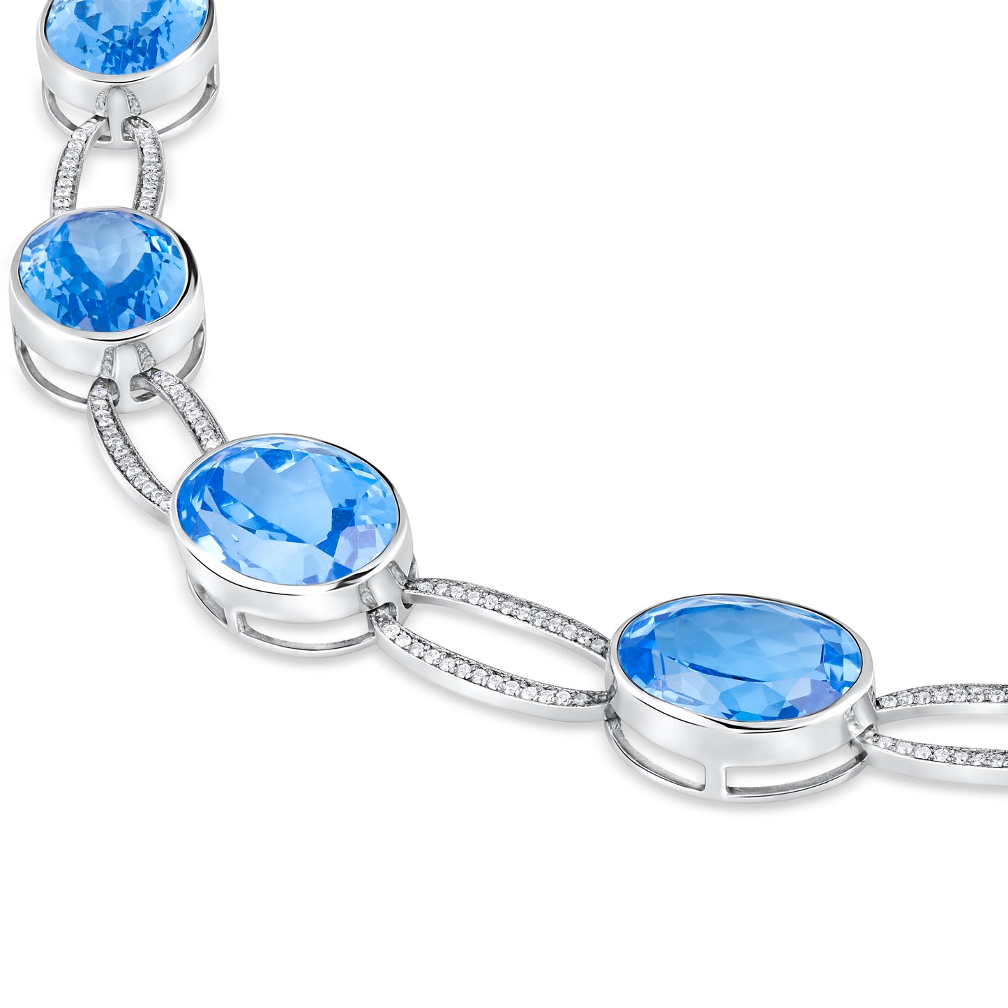 Velara Soiree Necklace – Blue Aquamarine