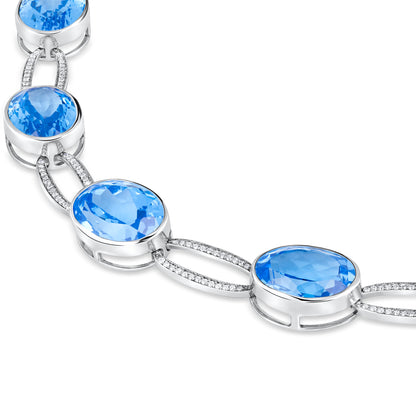 Velara Soiree Necklace – Blue Aquamarine
