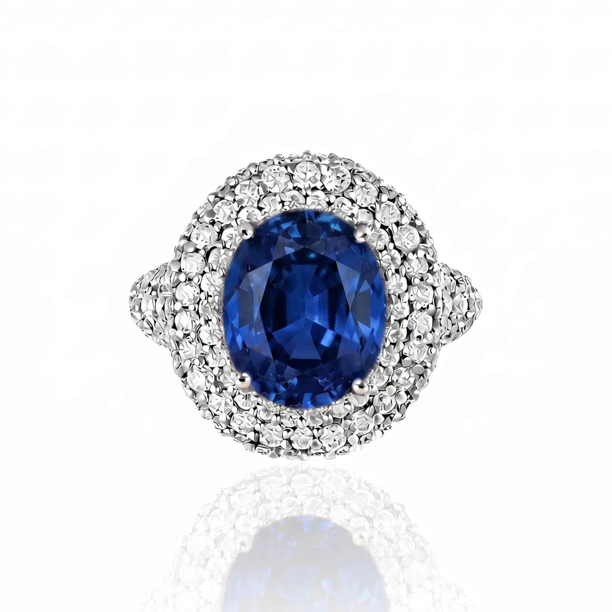 Velara Statement Ring – Blue Sapphire