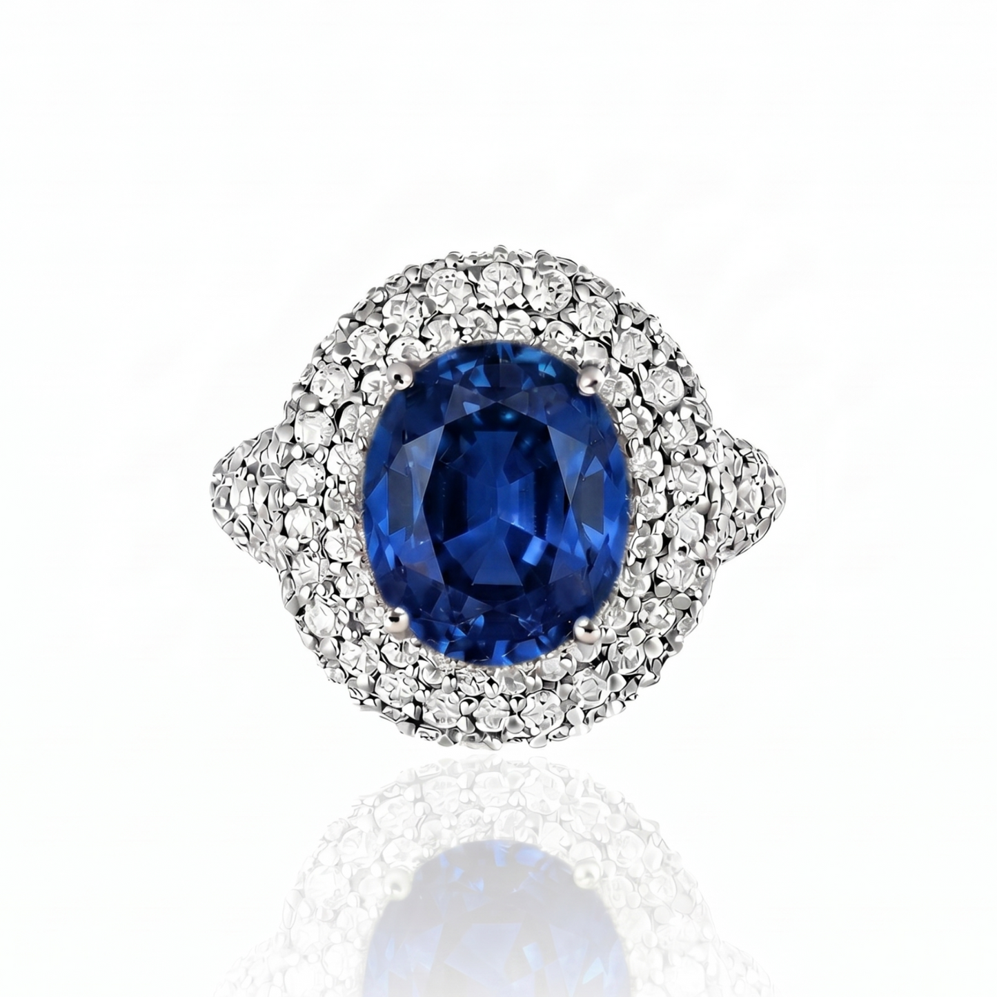 Velara Statement Ring – Blue Sapphire