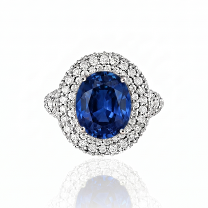 Velara Statement Ring – Blue Sapphire
