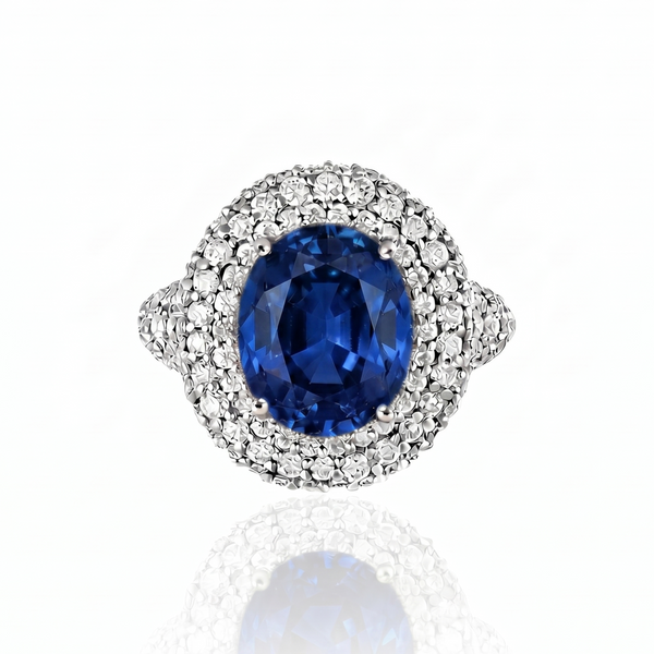 Velara Statement Ring – Blue Sapphire