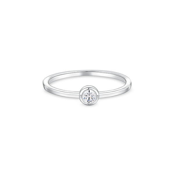Forma Mini Solitaire Ring – White Diamond