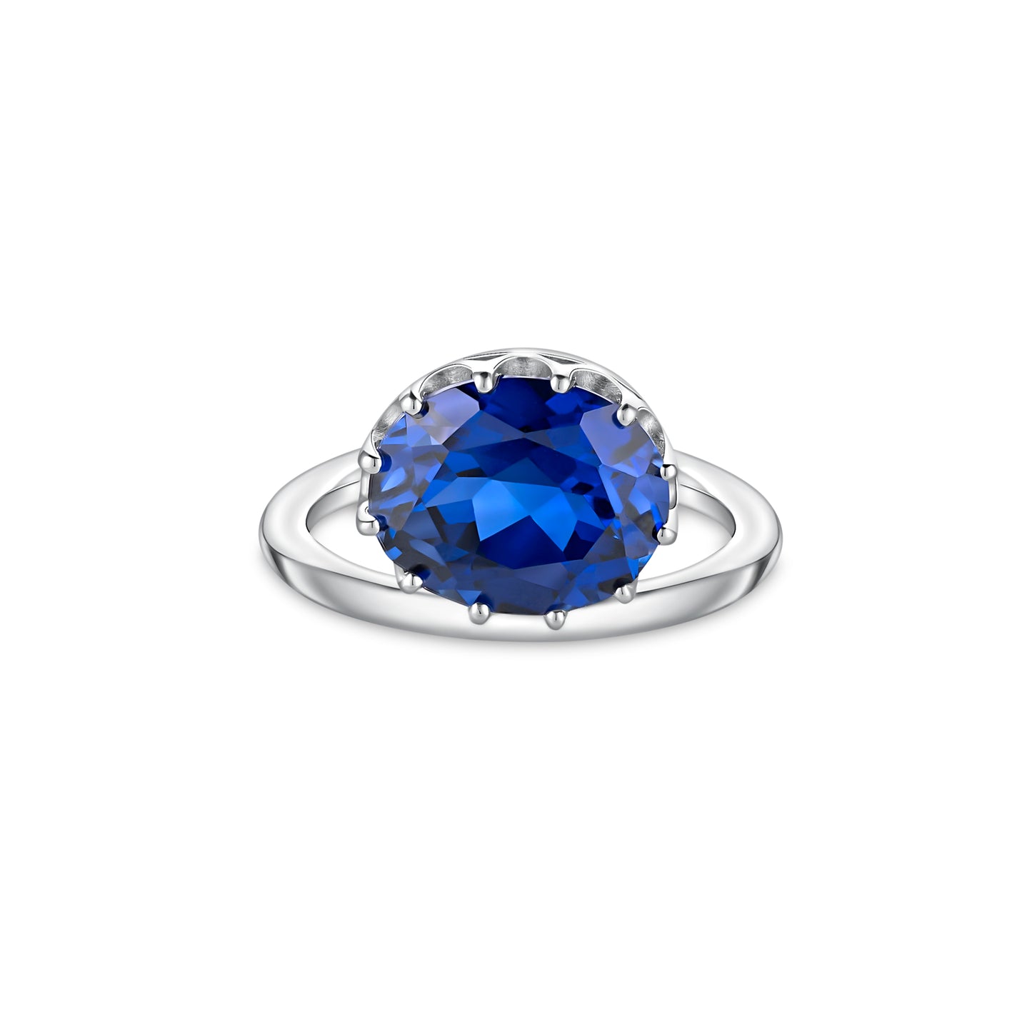 Velara Satellite Ring – Blue Sapphire