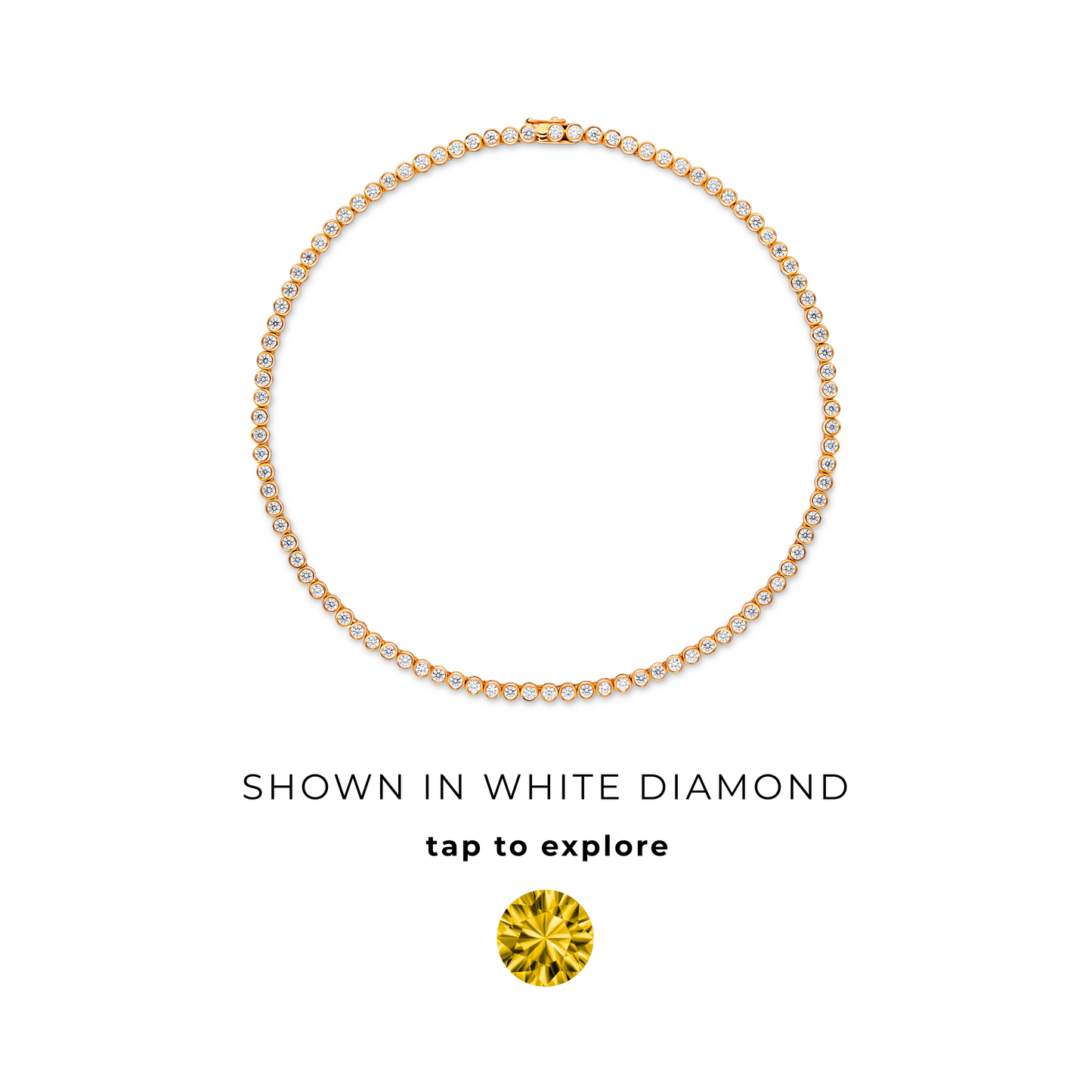Forma Tennis Necklace – Yellow Sapphire