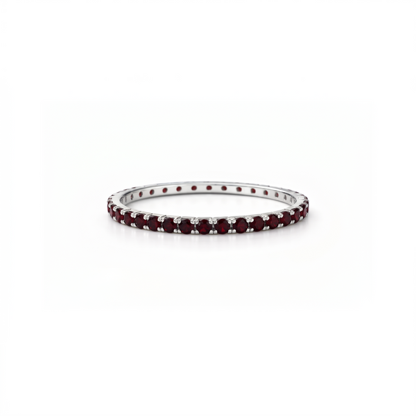 Linea Mini Ring – Deep Red Garnet
