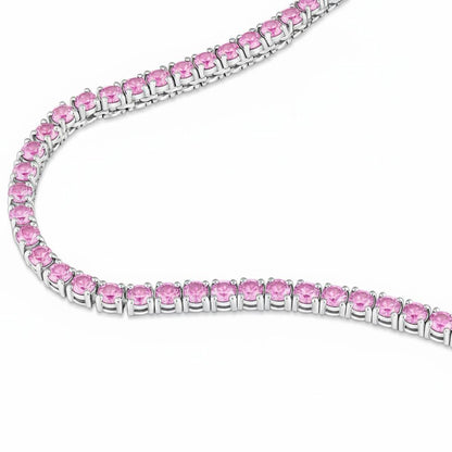 Juno Half Tennis Necklace – Light Pink Sapphire