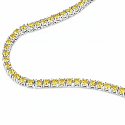 Juno Mini Tennis Necklace – Yellow Sapphire