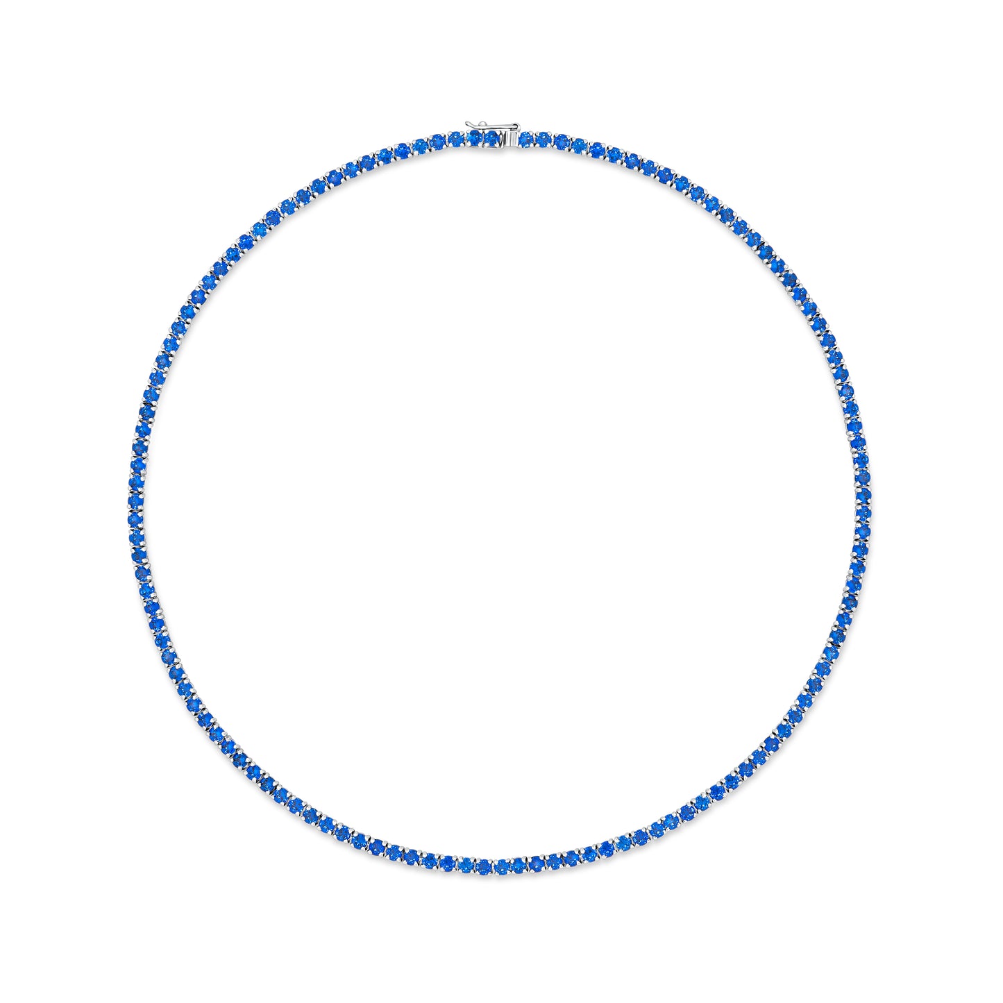 Juno Midi Tennis Necklace – Blue Sapphire