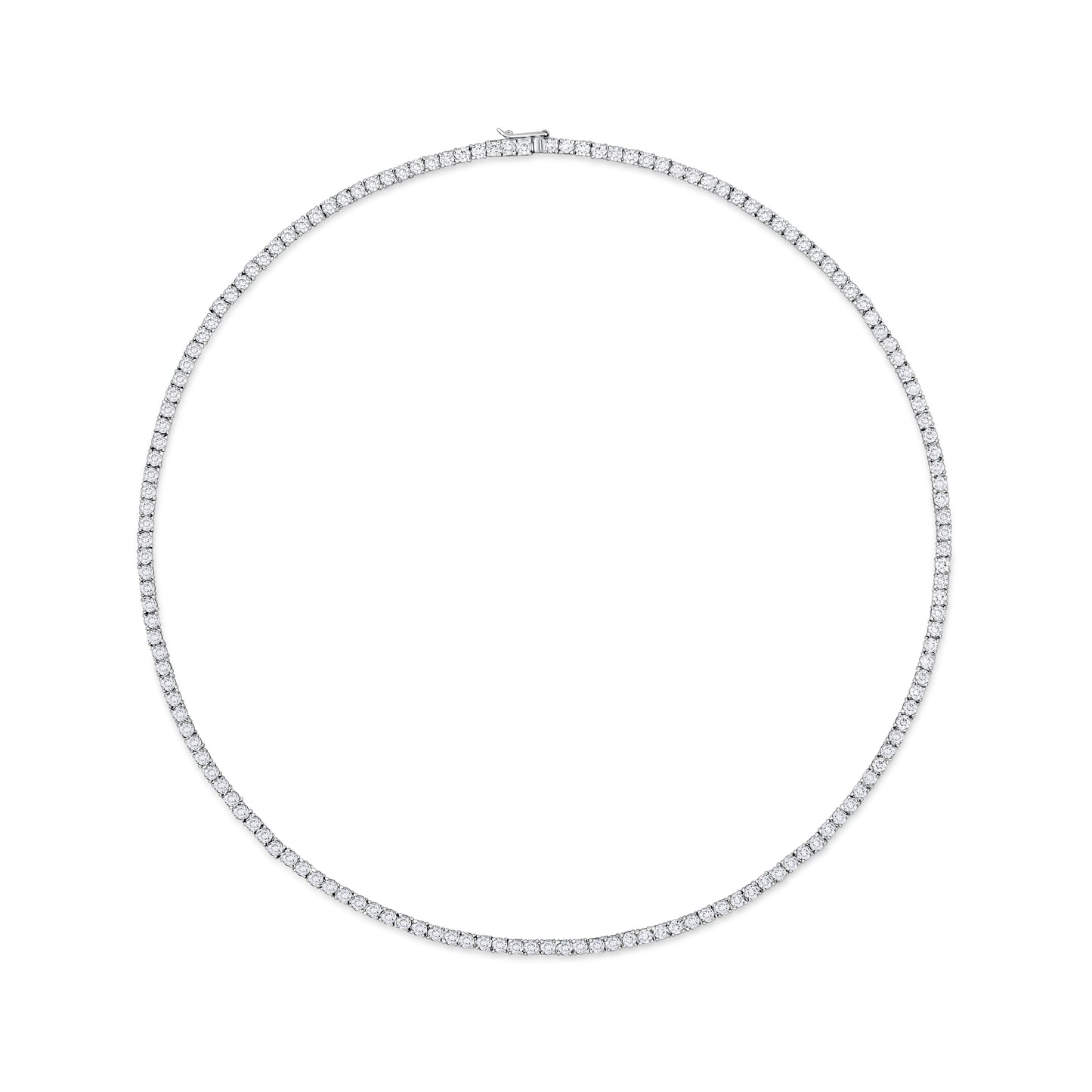 Juno Midi Tennis Necklace – Orange Padparadscha Sapphire