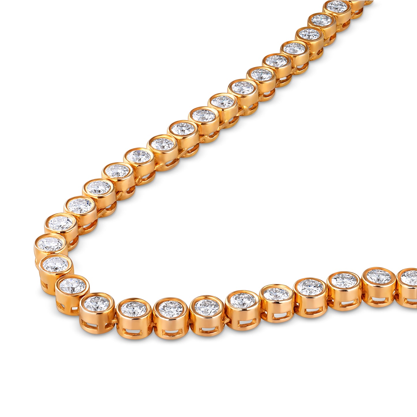 Forma Tennis Necklace – Deep Red Garnet