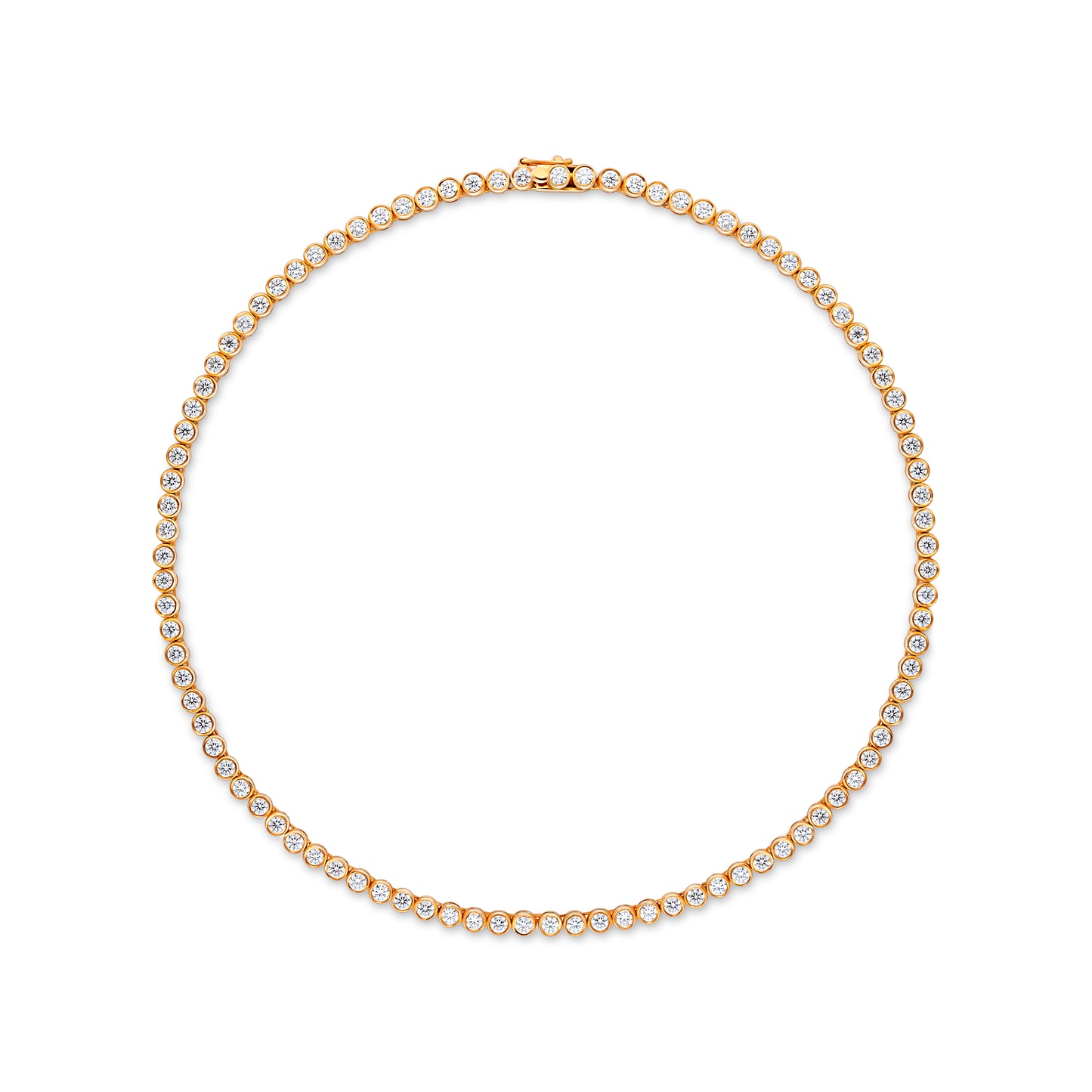 Forma Tennis Necklace – Deep Red Garnet