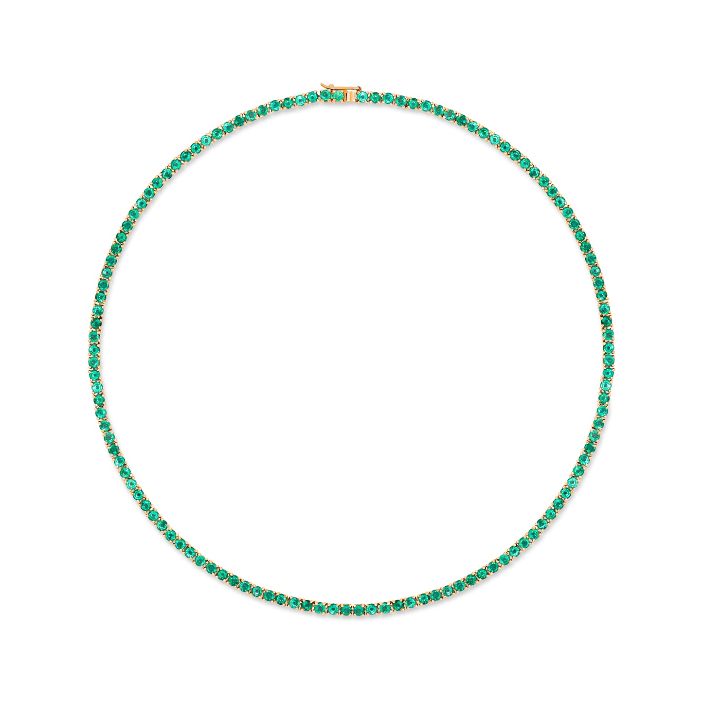 Juno Midi Tennis Necklace – Colombian Green Emerald